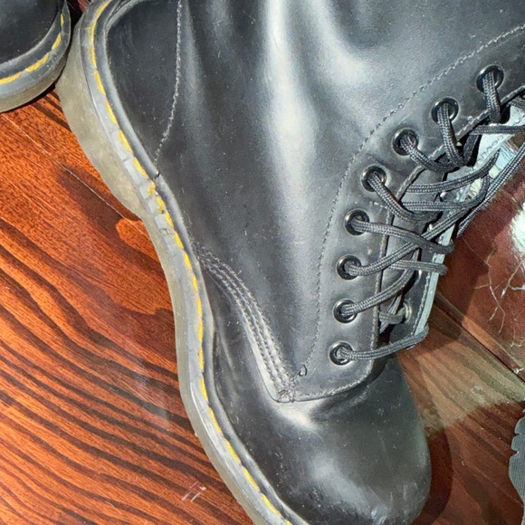 MENS US 8 Black Lace-Up Combat Boots - Doc Marten - Picture 6 of 11